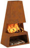vidaXL - Vuurschaal - met - Houtopslag - 60x35x100 - cm - Weerbestendig - Staal