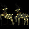 vidaXL - Kerstrendieren - 2 - st - 40 - LED's - goudkleurig