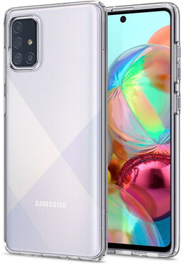 Spigen Galaxy A71 - Backcover - Krasbestendig Schokbestendig - Transparant