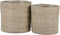 Mica Decorations Atlantic Plantenmand - Set van 2 - Jute - H20 x Ø20 cm - Crème (2 stuks)