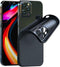 Geschikt voor iPhone 12 PRO MAX - Backcover Liquid Siliconen Case TPU Hoesje - Zwart - Luxe Telefoonhoesje Wallet Case Pasjeshouder PU Leder