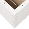 vidaXL - Plantenbak - 100x100x49,5 - cm - massief - grenenhout - wit