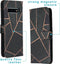 iMoshion Hoesje Geschikt voor Samsung Galaxy S10 Hoesje Met Pasjeshouder - iMoshion Design Softcase Bookcase - Goud / Zwart / Black Graphic