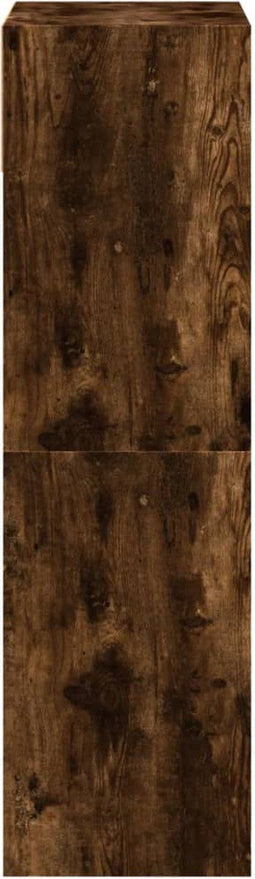 Schoenenkast 60x34x116 cm bewerkt hout gerookt eikenkleurig