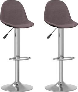 vidaXL - Barkrukken - 2 - st - stof - taupe
