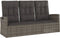 vidaXL - Tuinbank - verstelbaar - met - kussens - 173 - cm - poly - rattan - grijs