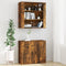 vidaXL - Wandkast - 80x33x80 - cm - bewerkt - hout - gerookt - eikenkleurig