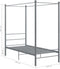 vidaXL - Hemelbedframe - metaal - grijs - 90x200 - cm