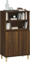 vidaXL - Hoge - kast - 60x36x110 - cm - bewerkt - hout - bruin - eikenkleur