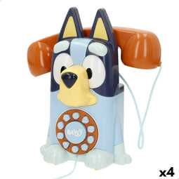Bluey Speelgoedtelefoon - Geluid - 16 x 18 x 8 cm - Blauw (4 stuks)