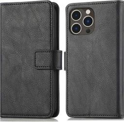 iMoshion Hoesje Geschikt voor iPhone 14 Pro Hoesje Met Pasjeshouder - iMoshion Luxe Bookcase - Zwart