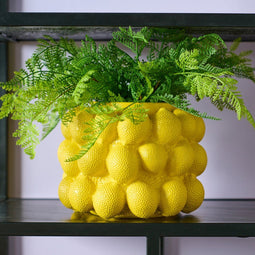 Light & Living Vaas Citroen - Polyresin - Geel - 25 x 18 x 25 cm (BxHxD)