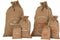 J-Line Franse jute zak voor kerst - textiel - naturel - 80 cm - kerstversiering