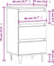 vidaXL - Dressoir - 40x35x70 - cm - bewerkt - hout - grijs - sonoma