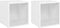 vidaXL - Tv-meubelen - 2 - st - 37x35x37 - cm - bewerkt - hout - wit