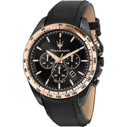 Maserati - Heren Horloge Traguardo R8871612038 - Zwart