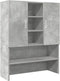 vidaXL - Wasmachinekast - 70,5x25,5x90 - cm - betongrijs
