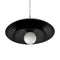 AVA - Hanglamp - Zwart met glazen koepel