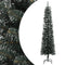 vidaXL - Kunstkerstboom - met - standaard - smal - 210 - cm - PVC - groen
