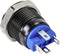TRU COMPONENTS TC-9428156 GQ12-AF-10E/J/B/12V/A Druktoets 48 V/DC 2 A 1x uit/(aan) Moment Blauw IP67 (front) 1 stuk(s)