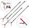 Synx Tools Afvalgrijper 4stuks - met lange steel - 110cm - afvalgrijper voor zwerfvuil - afval grijper