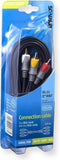 Scanpart audio video kabel 2.5 meter - Geschikt voor aansluiting TV met DVD speler of video recorder - 3 tulp aansluitingen