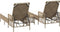 vidaXL - Ligbedden - 2 - stuks - met - Kussens - en - Tafel - Beige - Poly - Riet
