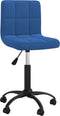 vidaXL - Eetkamerstoel - draaibaar - fluweel - blauw