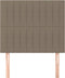 vidaXL - Hoofdborden - 2 - st - 80x5x78/88 - cm - stof - taupe