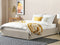 DINAN - Tweepersoonsbed - Beige - 160 x 200 cm - Polyester