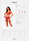 Lacelove Romantische set met jarretelgordel - Rood