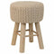 Kruk Alexandra House Living Crème Bamboe Pijnboom Spons Hout MDF 32 x 44 x 32 cm