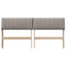 Gestoffeerd hoofdbord Taupe 150 cm Massief grenenhout