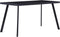 vidaXL - Eettafel - 140x70x75 - cm - gehard - glas - zwart