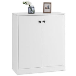 Coast Dressoir Wit – Moderne Opbergkast met 2 Deuren en 3 Planken – 72 x 34 x 85,5 cm