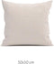 Zohome Kussensloop Lino - Kussenhoes van 50x50 cm - 1 stuk - 100% Katoen - Beige