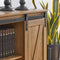 SoBuy FSB60-BR - Onderkast - Bruine Buffetkast met Schuifdeur en Wielen - 120 x 40 x 70 cm