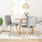 vidaXL - Eetkamerstoelen - 2 - st - stof - wolk - grijs
