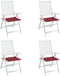 vidaXL - Tuinstoelkussens - 4 - st - 50x50x3 - cm - oxford - stof - wijnrood