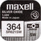 Maxell SR621SW - Horloge batterij - Zilver-Oxide 1,55 Volt 10 stuks