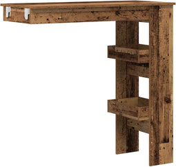 vidaXL - Bartafel - wandgemonteerd - 102x45x103,5 - cm - bewerkt - hout - oud - hout