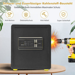 Coast Safe - Elektronische Kluis - Digitaal Toetsenbord 45 L - Zwart 36 x 31 x 41 cm