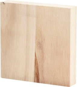 Knutselplank ikoon creotime hout 9.6x9.6cm - 12 stuks