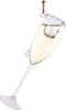 Kurt S. Adler Kersthanger Champagne Glas - 4,25 inch