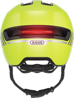 Abus HUD-Y - Fietshelm - Achter-LED magnetisch oplaadbaar - Signal Yellow L (57-61 cm)