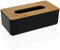 Doos voor doekjes Versa Bamboe Polypropyleen 13,1 x 8,6 x 26,1 cm Zwart