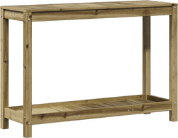 vidaXL - Oppottafel - met - schap - 108x35x75 - cm - geïmpregneerd - grenenhout