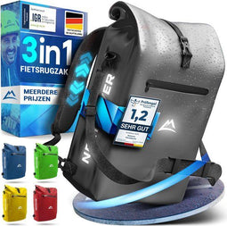 NEXTCOVER® 3-in-1 fietstas - Aquashield waterdicht - Reflecterend - Zwart