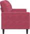 vidaXL - Tweezitsbank - 120 - cm - fluweel - wijnrood