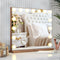 Mirlux Hollywood Spiegel 58x48CM - Make Up Spiegel met 15 LED Lampen - Dimbaar Licht 10x Vergroting - Rosé Goud